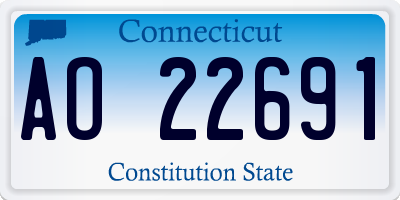 CT license plate AO22691