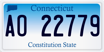 CT license plate AO22779