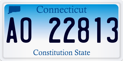 CT license plate AO22813