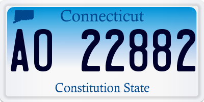 CT license plate AO22882