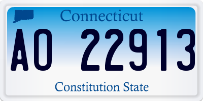 CT license plate AO22913