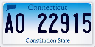 CT license plate AO22915