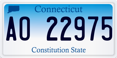 CT license plate AO22975