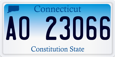 CT license plate AO23066