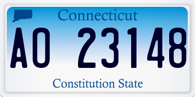 CT license plate AO23148