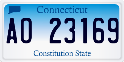CT license plate AO23169