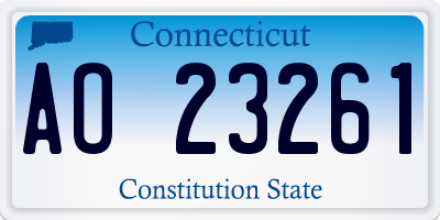 CT license plate AO23261