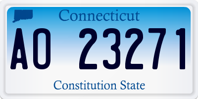 CT license plate AO23271