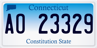 CT license plate AO23329