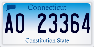 CT license plate AO23364