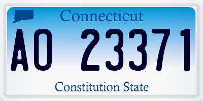 CT license plate AO23371