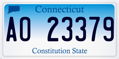 CT license plate AO23379