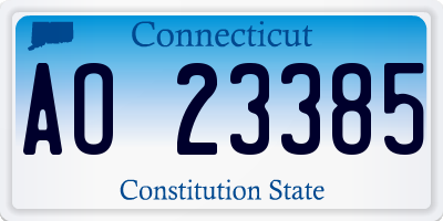 CT license plate AO23385