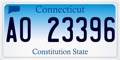 CT license plate AO23396