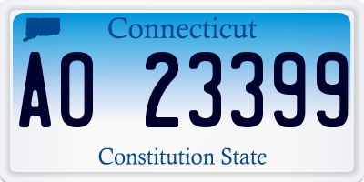 CT license plate AO23399