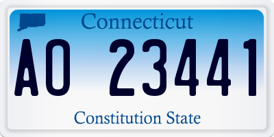 CT license plate AO23441