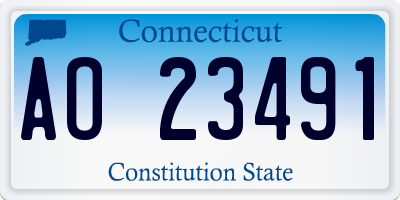 CT license plate AO23491