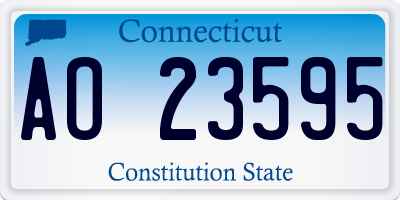CT license plate AO23595