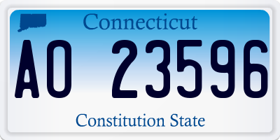 CT license plate AO23596