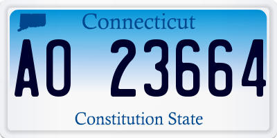 CT license plate AO23664