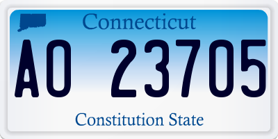CT license plate AO23705
