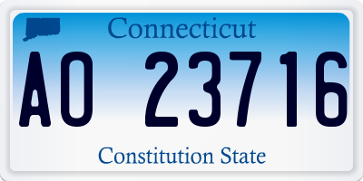 CT license plate AO23716