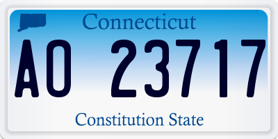 CT license plate AO23717