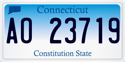 CT license plate AO23719