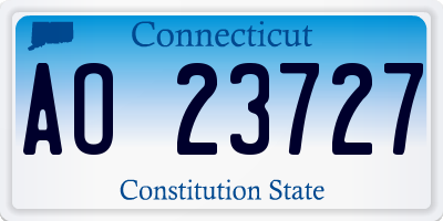 CT license plate AO23727