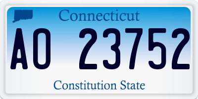 CT license plate AO23752