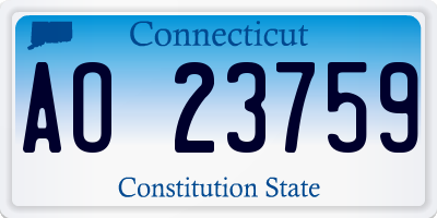 CT license plate AO23759