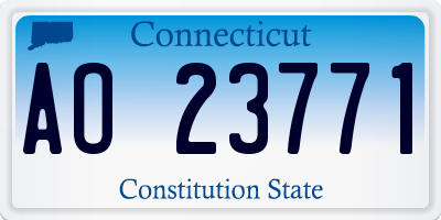 CT license plate AO23771