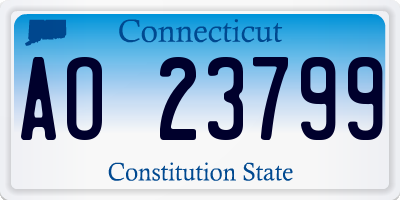 CT license plate AO23799