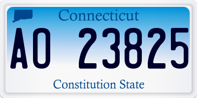 CT license plate AO23825