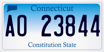 CT license plate AO23844