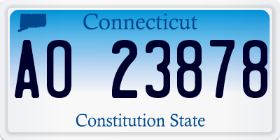 CT license plate AO23878