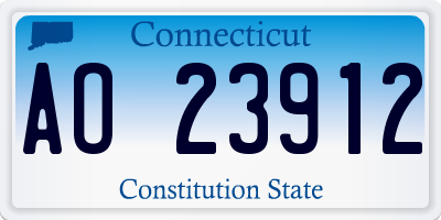 CT license plate AO23912