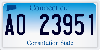 CT license plate AO23951
