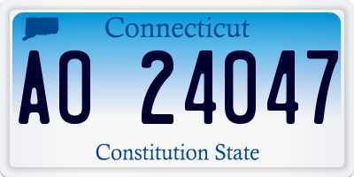CT license plate AO24047