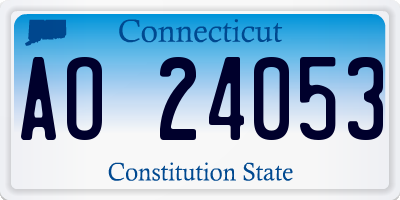 CT license plate AO24053