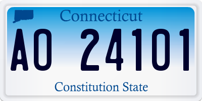 CT license plate AO24101