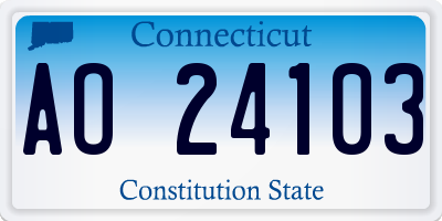 CT license plate AO24103