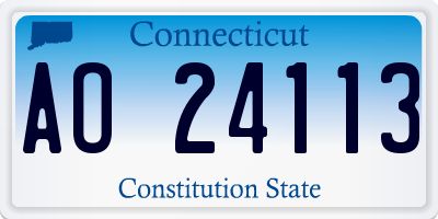 CT license plate AO24113