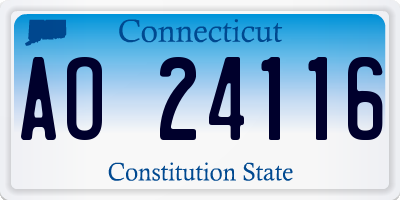 CT license plate AO24116