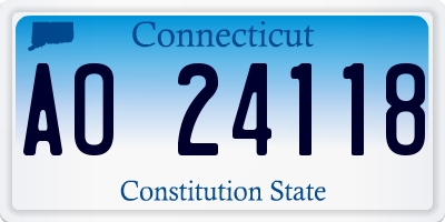 CT license plate AO24118
