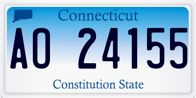 CT license plate AO24155