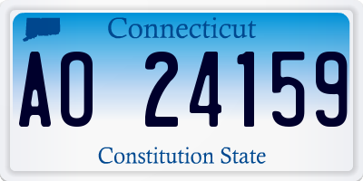 CT license plate AO24159