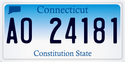 CT license plate AO24181