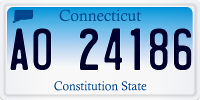CT license plate AO24186