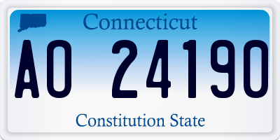 CT license plate AO24190